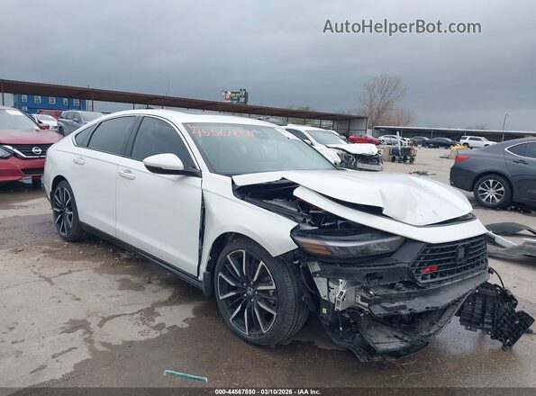 1HGCY2F80RA009143 2024 HONDA ACCORD HYBRID Белый Передняя правая четверть