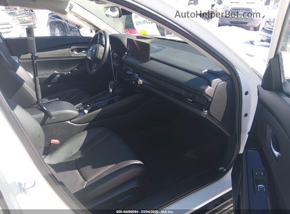 1HGCY2F84PA046421 2023 HONDA ACCORD HYBRID White წინა სალონის ხედი