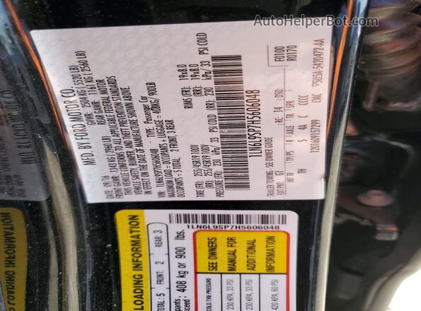 1LN6L9SP7H5606048 2017 LINCOLN CONTINENTA Черный Вид подкапотного пространства