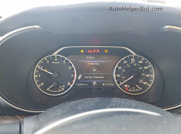1N4AA6AP0HC383891 2017 NISSAN MAXIMA PLATINUM Черный Вид щитка приборов
