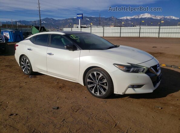 1N4AA6AP0HC388007 2017 NISSAN MAXIMA PLATINUM White Delantero derecho