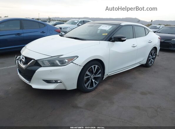 1N4AA6AP1GC410675 2016 NISSAN MAXIMA Белый Передняя левая четверть