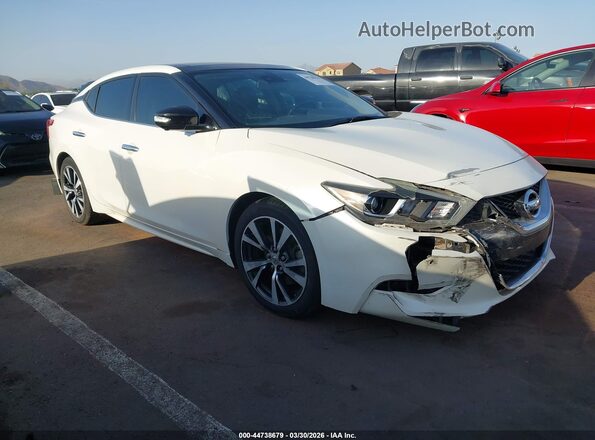 1N4AA6AP1GC410675 2016 NISSAN MAXIMA Белый Передняя правая четверть