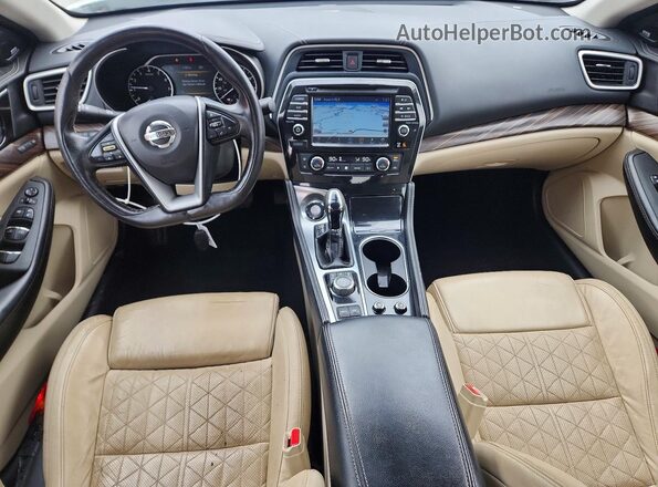 1N4AA6AP1HC376738 2017 NISSAN MAXIMA PLATINUM Белый Вид панели приборов