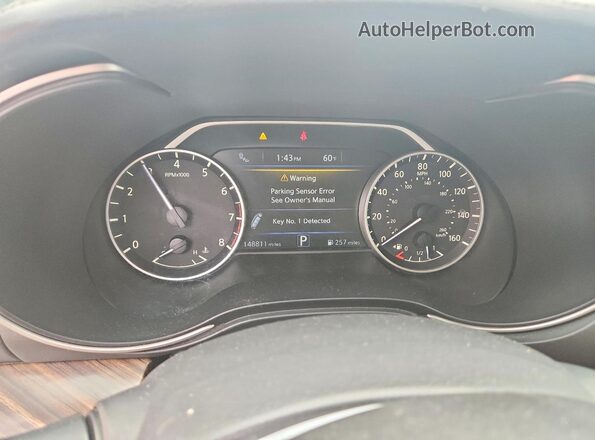 1N4AA6AP1HC376738 2017 NISSAN MAXIMA PLATINUM Белый Вид щитка приборов