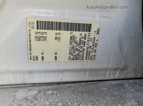 1N4AA6AP3GC376335 2016 NISSAN MAXIMA White Շարժիչի բաժամունքի տեսք