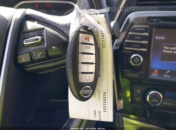1N4AA6AP3GC907159 2016 NISSAN MAXIMA Gray წინა პანელის ხედი