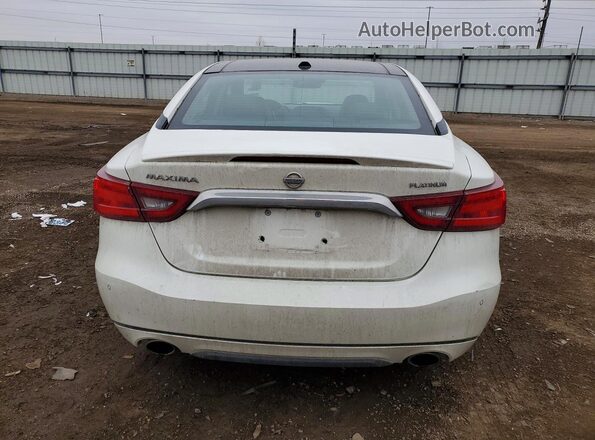 1N4AA6AP3JC407915 2018 NISSAN MAXIMA PLATINUM White Вид ззаду