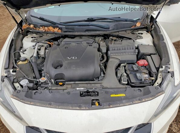 1N4AA6AP3JC407915 2018 NISSAN MAXIMA PLATINUM White Вид задньої частини салону