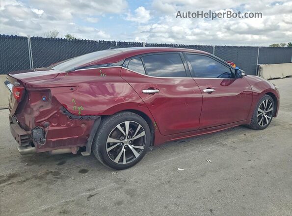 1N4AA6AP4JC372933 2018 NISSAN MAXIMA PLATINUM Красный Задняя правая четверть