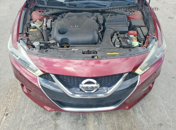 1N4AA6AP4JC372933 2018 NISSAN MAXIMA PLATINUM Красный Вид задней части салона