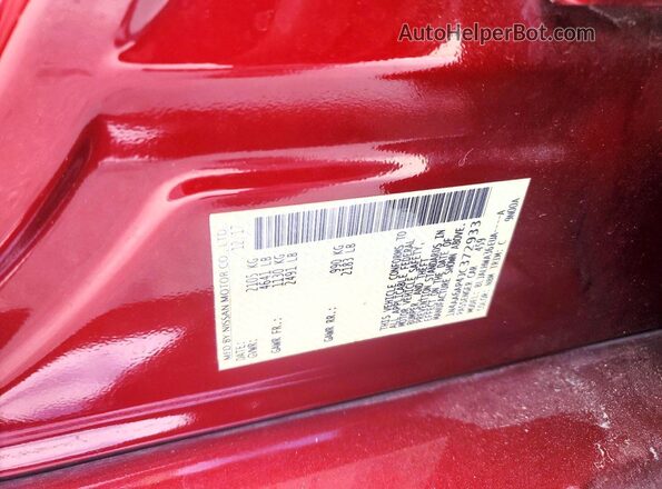 1N4AA6AP4JC372933 2018 NISSAN MAXIMA PLATINUM Красный Вид наклейки с VIN-кодом