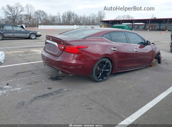 1N4AA6AP5GC426345 2016 NISSAN MAXIMA Бордовый Задняя правая четверть