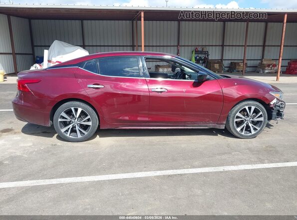 1N4AA6AP5HC430428 2017 NISSAN MAXIMA Maroon Widok wnętrza z tyłu