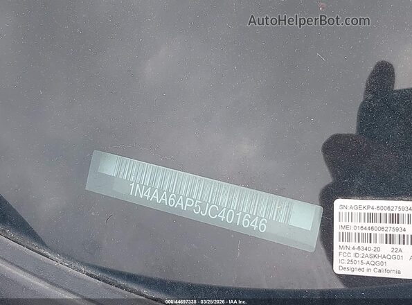 1N4AA6AP5JC401646 2018 NISSAN MAXIMA Серебряный 