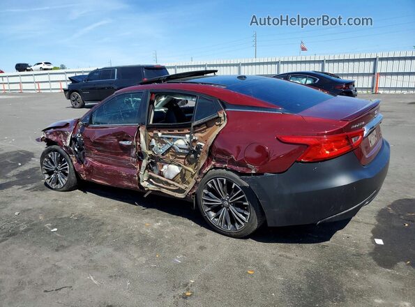 1N4AA6AP6HC385340 2017 NISSAN MAXIMA PLATINUM Бордовый Задняя левая четверть