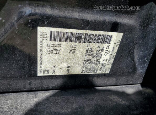1N4AA6AP7HC423156 2017 NISSAN MAXIMA Black VIN sticker view