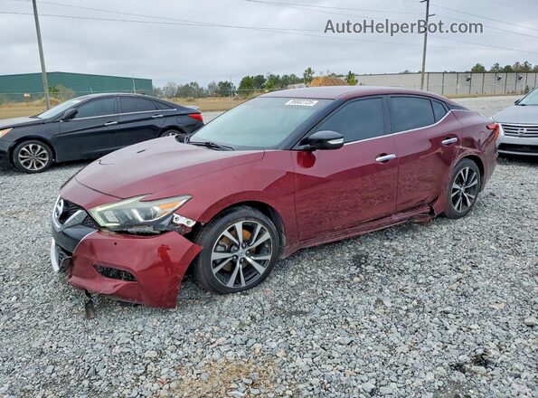 1N4AA6AP7JC372943 2018 NISSAN MAXIMA Burgundy Առջևի ձախ երեք քառորդ տեսարան