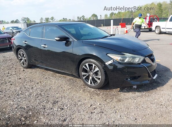 1N4AA6AP8JC365015 2018 NISSAN MAXIMA Черный Передняя правая четверть
