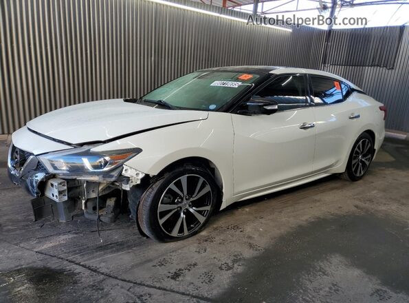 1N4AA6AP8JC370280 2018 NISSAN MAXIMA PLATINUM Белый Передняя левая четверть
