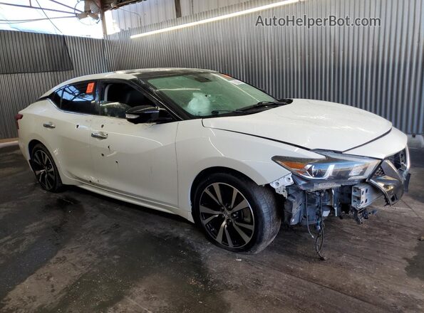 1N4AA6AP8JC370280 2018 NISSAN MAXIMA PLATINUM Белый Передняя правая четверть