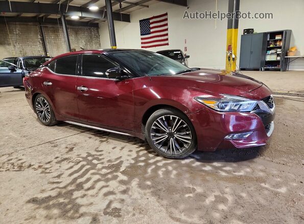 1N4AA6AP8JC400944 2018 NISSAN MAXIMA PLATINUM Бордовый Передняя правая четверть