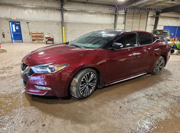 1N4AA6AP8JC400944 2018 NISSAN MAXIMA PLATINUM Бордовый Передняя левая четверть