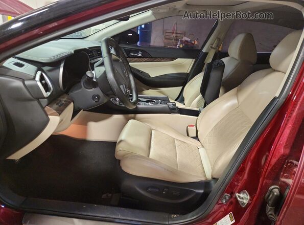 1N4AA6AP8JC400944 2018 NISSAN MAXIMA PLATINUM Бордовый Вид салона спереди