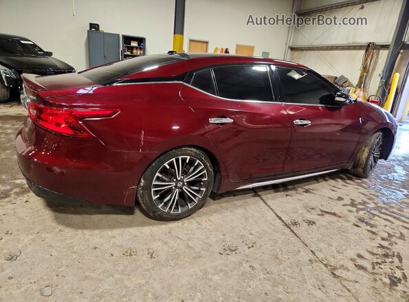 1N4AA6AP8JC400944 2018 NISSAN MAXIMA PLATINUM Бордовый Задняя правая четверть