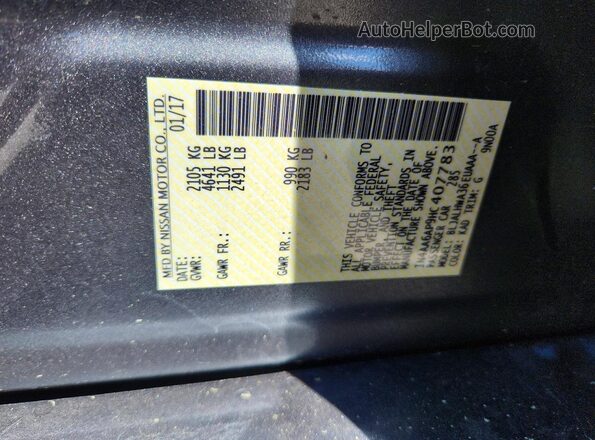 1N4AA6AP9HC407783 2017 NISSAN MAXIMA PLATINUM Gray ძრავის განყოფილების ხედი