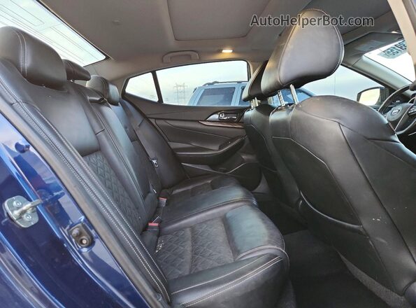 1N4AA6APXHC434829 2017 NISSAN MAXIMA PLATINUM Blue Vista de los asientos traseros