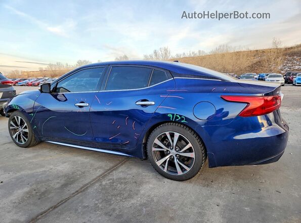 1N4AA6APXHC434829 2017 NISSAN MAXIMA PLATINUM Blue Trasero izquierdo