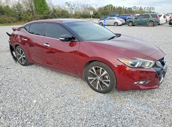 1N4AA6APXJC392748 2018 NISSAN MAXIMA PLATINUM Бордовый Передняя правая четверть