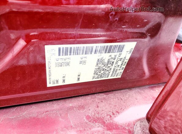 1N4AA6APXJC392748 2018 NISSAN MAXIMA PLATINUM Бордовый Вид подкапотного пространства