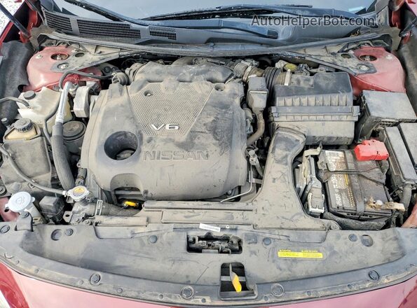 1N4AA6APXJC392748 2018 NISSAN MAXIMA PLATINUM Бордовый Вид задней части салона