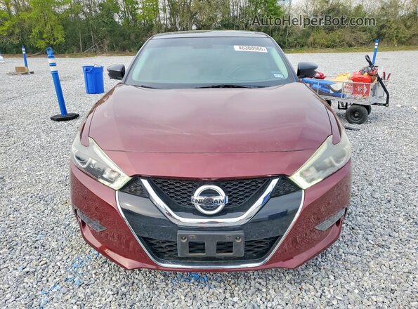 1N4AA6APXJC392748 2018 NISSAN MAXIMA PLATINUM Бордовый Вид спереди
