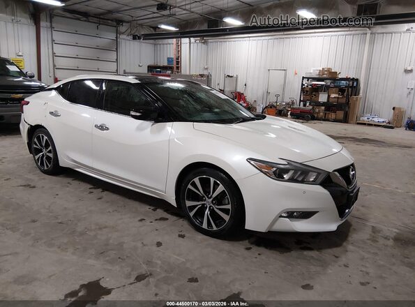1N4AA6APXJC402503 2018 NISSAN MAXIMA White Delantero derecho