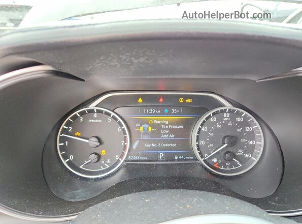 1N4AA6AV3KC377332 2019 NISSAN MAXIMA Black Вид щитка приладів