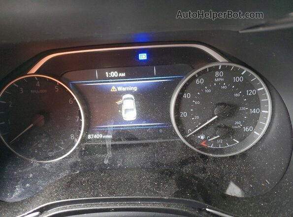 1N4AA6AV3KC384233 2019 NISSAN MAXIMA White ხელსაწყოთა პანელის ხედი