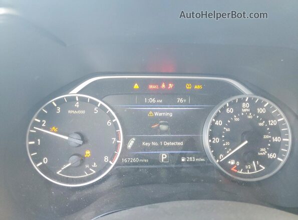1N4AA6AV4KC376917 2019 NISSAN MAXIMA Gray Instrument cluster view