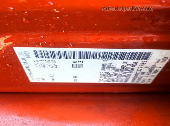 1N4AA6AV4KC377789 2019 NISSAN MAXIMA Желто-коричневый Вид наклейки с VIN-кодом