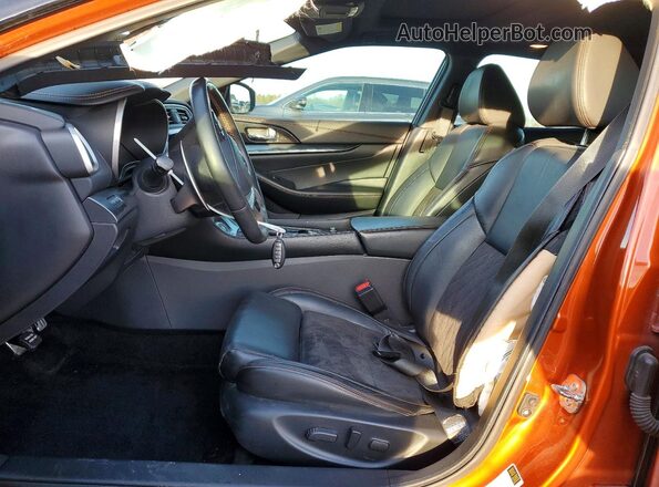 1N4AA6AV6KC364591 2019 NISSAN MAXIMA Оранжевый Вид салона спереди