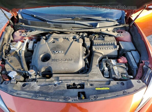 1N4AA6AV6KC364591 2019 NISSAN MAXIMA Оранжевый Вид задней части салона