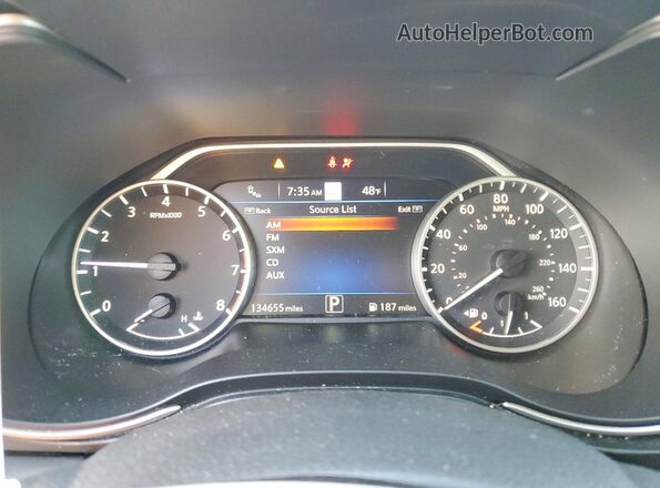 1N4AA6AV6KC364591 2019 NISSAN MAXIMA Оранжевый Вид щитка приборов