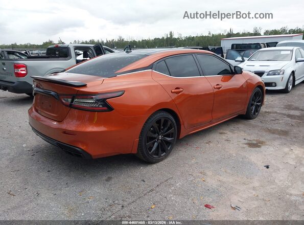 1N4AA6EV5MC510217 2021 NISSAN MAXIMA SR Оранжевый Задняя правая четверть
