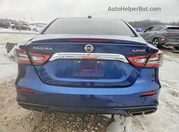 1N4AA6FV3LC376403 2020 NISSAN MAXIMA PLATINUM Blue Widok z tyłu