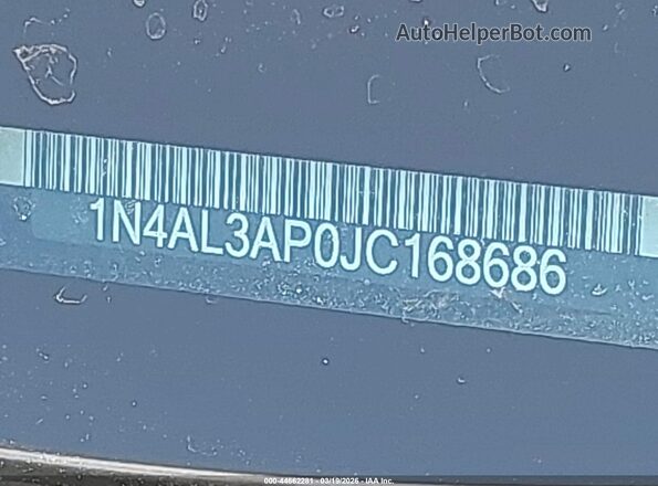 1N4AL3AP0JC168686 2018 NISSAN ALTIMA Silver Widok komory silnika