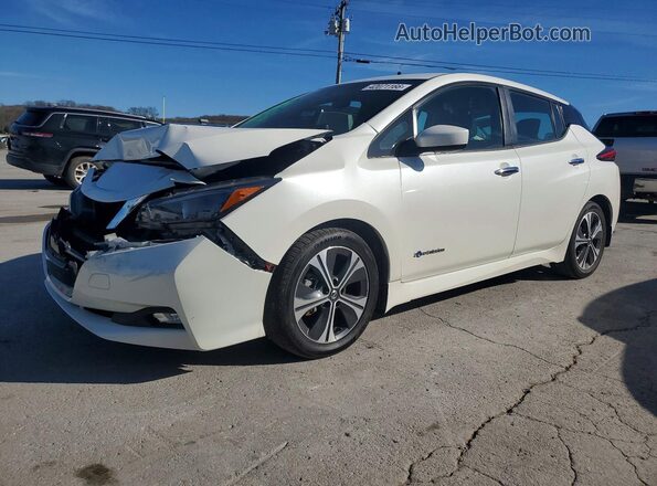 1N4AZ1CP1KC306348 2019 NISSAN LEAF Белый Передняя левая четверть
