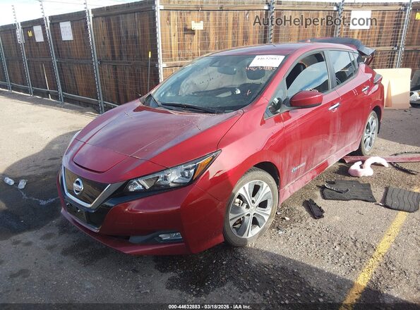 1N4AZ1CP5JC306352 2018 NISSAN LEAF Red Vista tres cuartos delantera izquierda