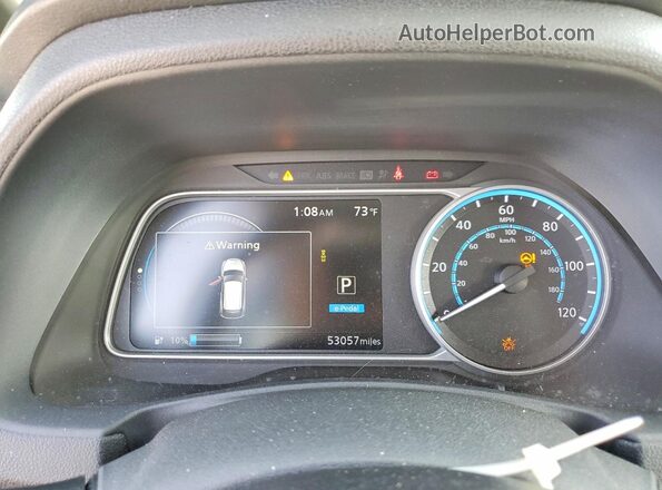 1N4AZ1CP7JC314596 2018 NISSAN LEAF Белый Вид щитка приборов